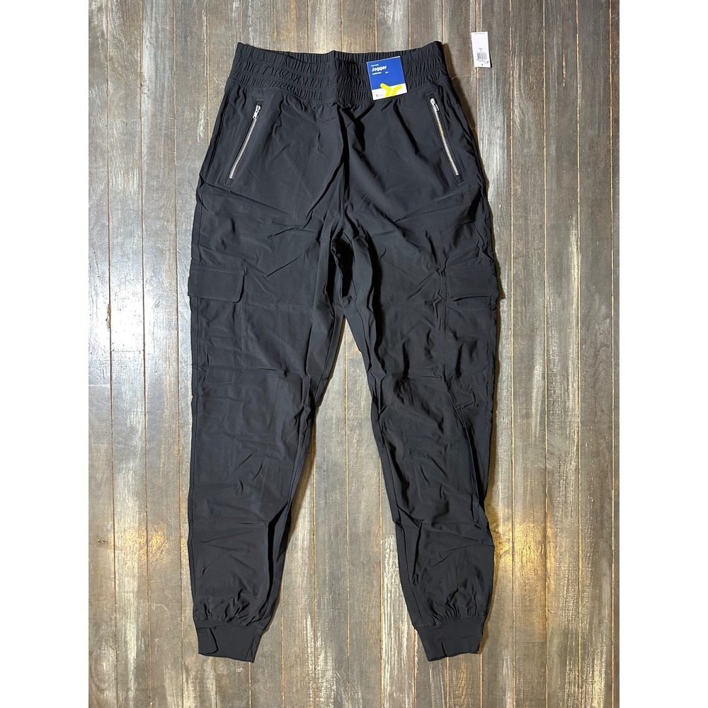 Old Navy Womens High-Waisted StretchTech Cargo Jogger Pants Black Size S Tall